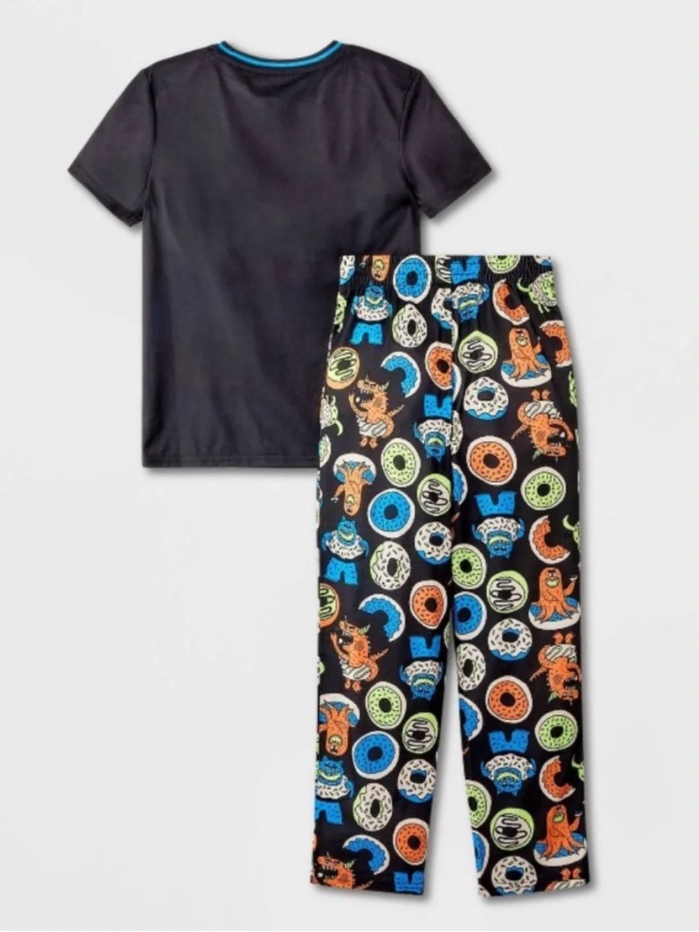 Cat & Jack Boys' 2pc 'Monster' Short Sleeve Pajama Set - Black